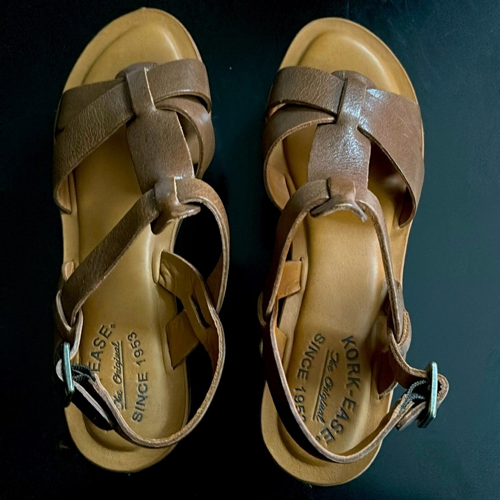 Kork-Ease Wedge Sandals. Size 7 / 38.